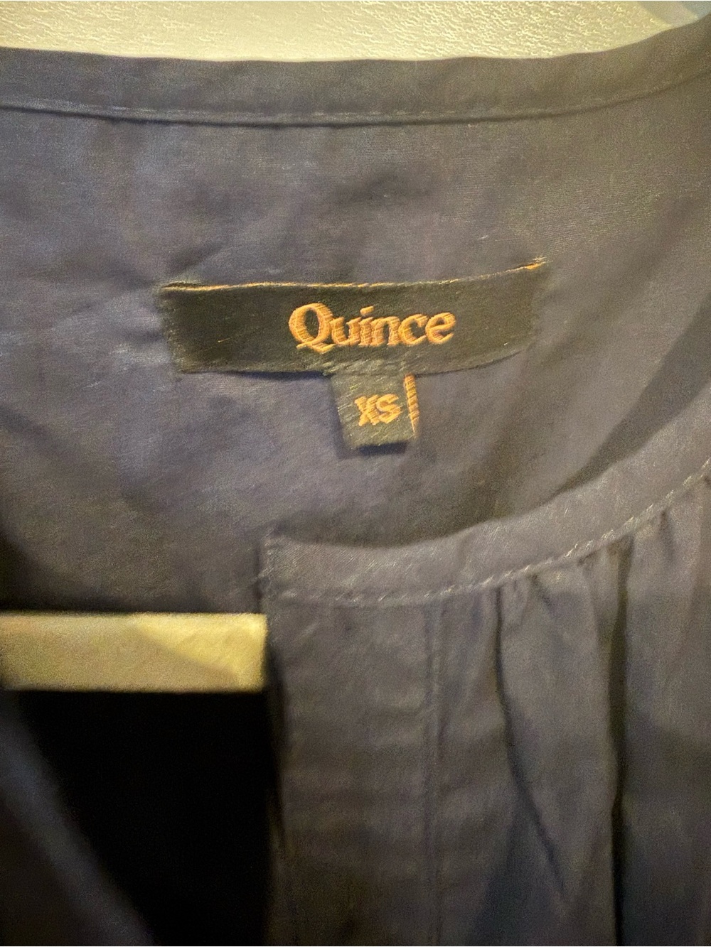 Quince Navy Puff-Sleeve Tiered Maxi Dress - Picture 2 of 7